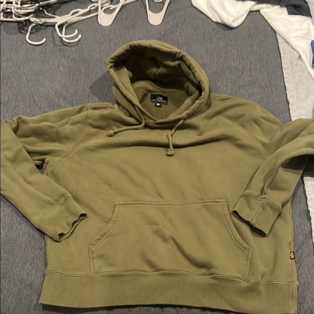 Alpha Industries Olive Green Hoodie